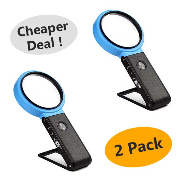 VISIONAID 30X Hands-Free Magnifier with Bright LED Lights - Hobby Edition