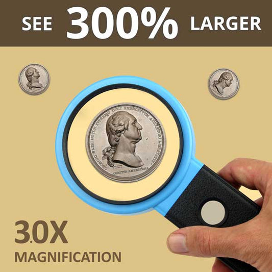 VISIONAID 30X Hands-Free Magnifier with Bright LED Lights - Hobby Edition