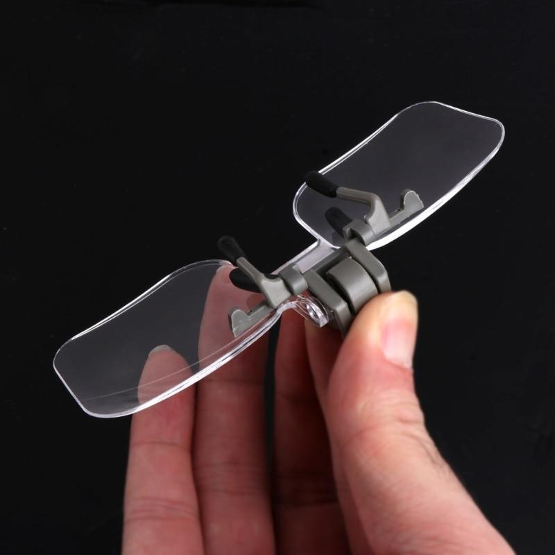 Magnifying glasses clip on - 2x magnification use in cobination