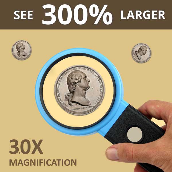 Large Magnifying Glass Hands Free With LED Light Magnifier Giant