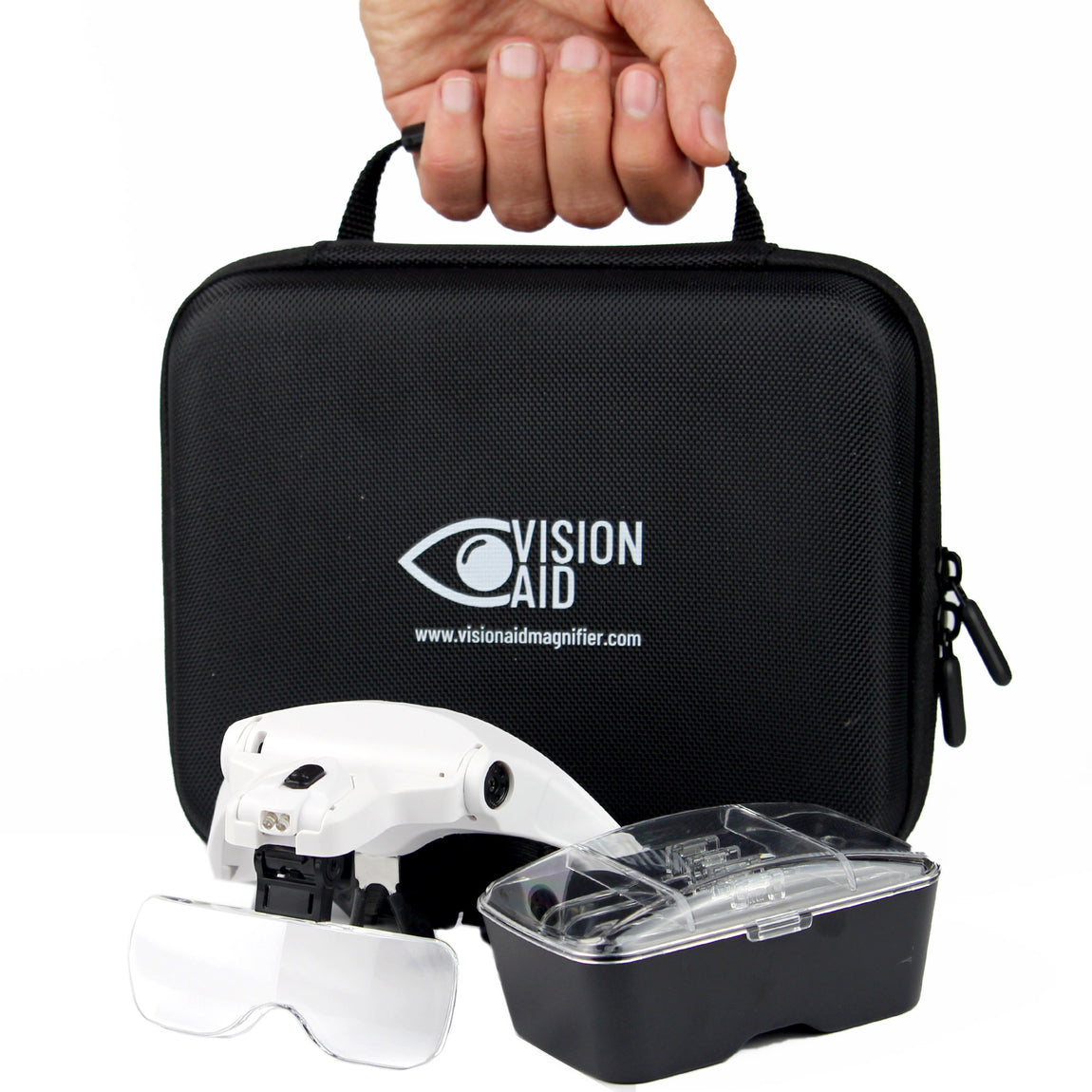 VISION AID Magnifying Glasses with A Storage Case (Battery Version) - Hobbyist Edition